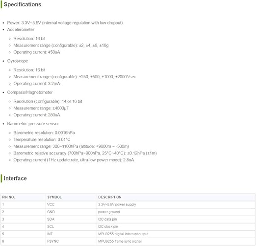 Waveshare 10dof Imu Bmp280 Hmc58l Mpu9255 Flight Amazon Co Uk Electronics