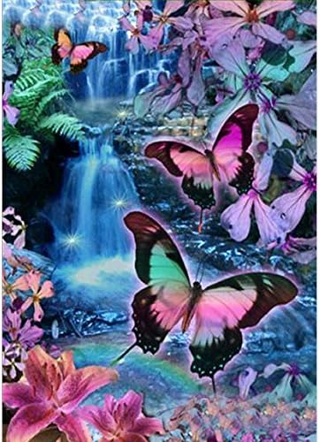 5D DIY Diamond Painting by Number Kits, Crystal Rhinestone Diamond Embroidery Paintings Pictures Arts Craft for Home Wall Decor, 11.8 X 15.7 Inch