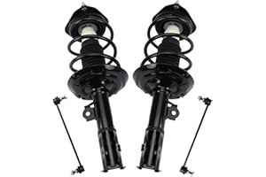 TRQ Front Suspension Kit Complete Strut & Coil Spring Assembly Sway Bar Stabilizer Link Compatible with 2019-2022 Toyota Corolla