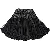 Penny Esther Women’s Petticoat Skirts Tulle Underskirts Chiffon Half Slips Fluffy Ballet Dress