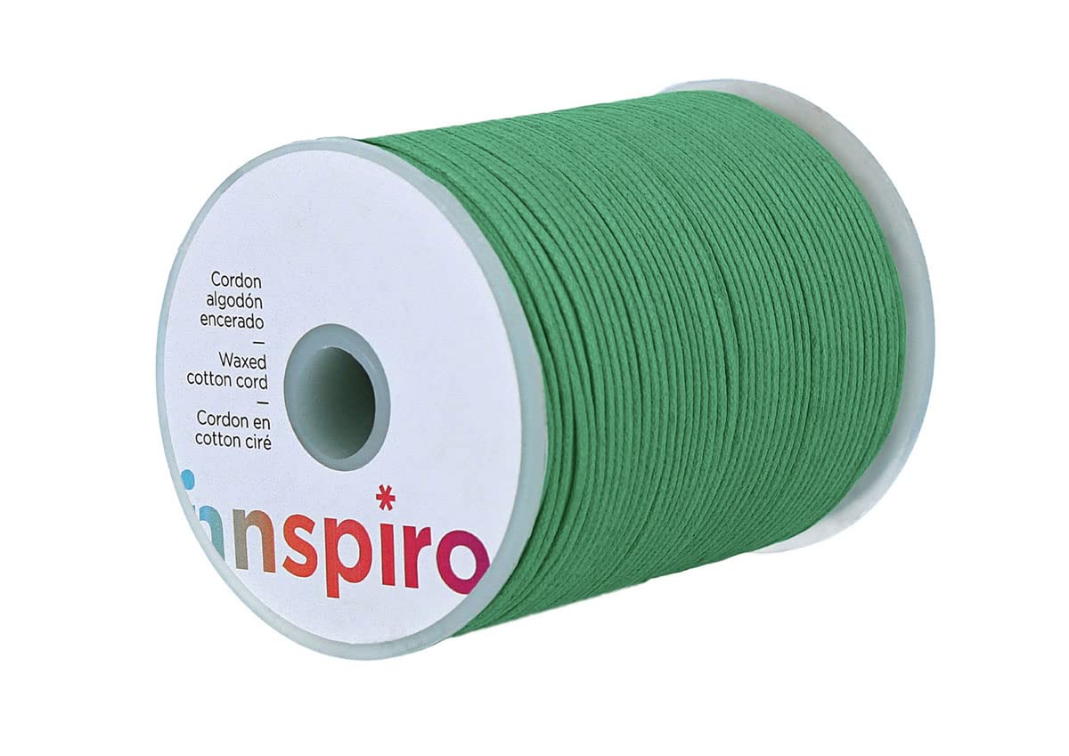 Cotton cord Waxed Fine Parrot Green 1.5 mm. 100 m.