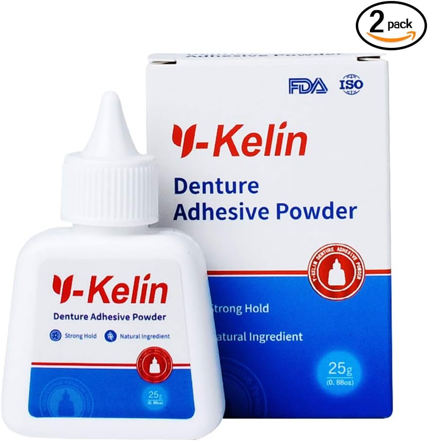 YKelin Denture Adhesive Powder 25g/0.88oz (2 Pack) Amazon.co.uk