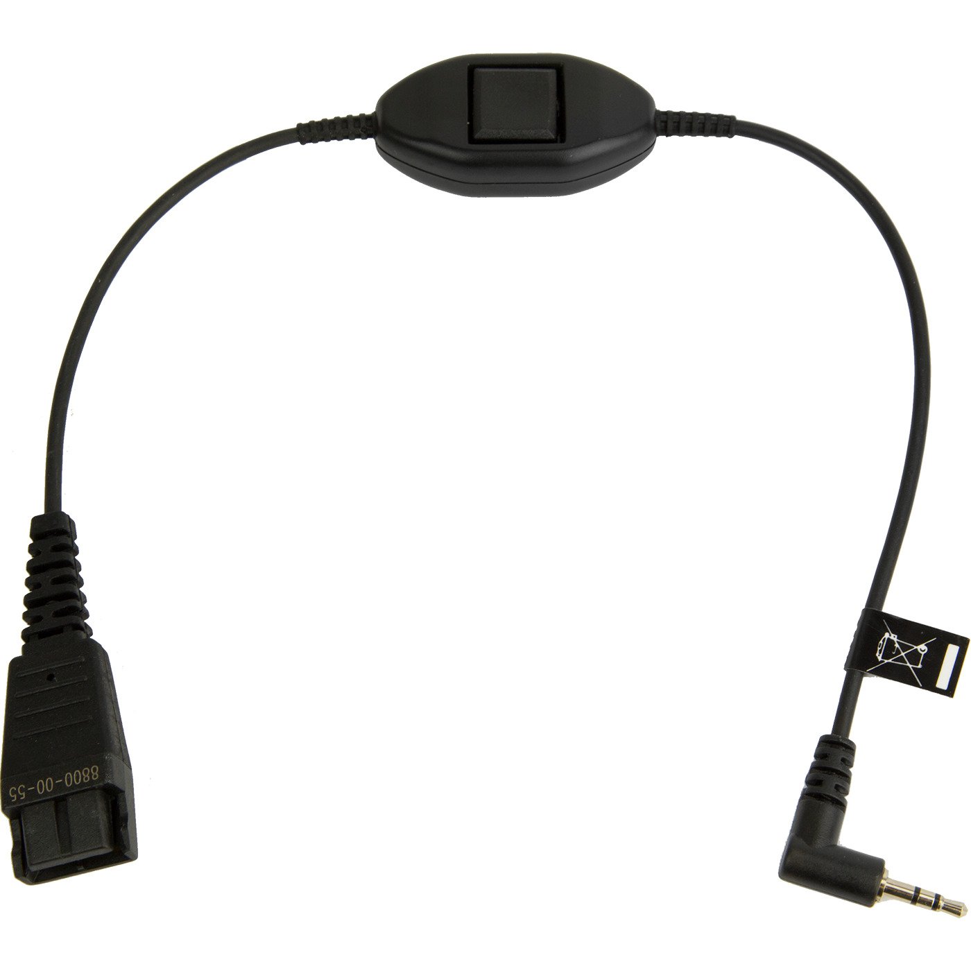 Jabra quick disconnect (QD) to 2.5 mm jack cord for Alcatel
