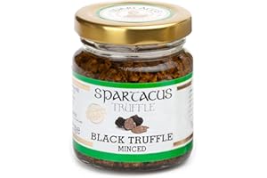 SPARTACUS TRUFFLE Minced Black Truffle in Extra Virgin Olive Oil 1.41oz – Gourmet Black Truffles Preserved in Olive Oil – Authentic Italian Truffle Seasoning – Perfect for Pasta, Pizza, Salads, Potatoes, Meat & Eggs