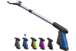 FitPlus PowerGrip T9, Grabber Tool, Wide Jaw, Foldable, Steel Cable, with 96 Grip Points for Firm Grip, 32" with Magnet,