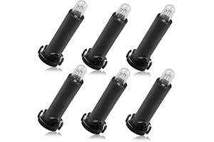 TIKSCIENCE Neo-Wedge Bulb Replace 79629-S3V-A01 Compatible with Honda Element ACURA MDX 2001 2002 2003 2004 2005 2006 2007 2008 2009 2010 2011, HVAC Control Bulb With Black Socket 6 Pcs
