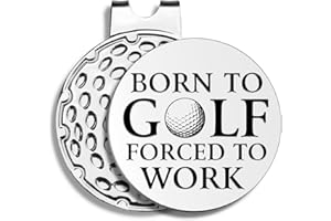 Pishovi Funny Golf Ball Markers with Hat Clip, Men Golf Accessories, Birthday Retirement Golf Gifts for Dad, Husband, Grandpa, Golf Lover