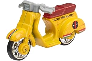 Hot Wheels Retro Entertainment Collection,Deadpool Scooter, TV, & Video Games, Iconic Replicas for Play or Display, Gift for Collectors