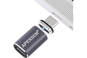 APEXSUN USB C Magnetic Adapter,24 Pins Type C Connector Support Thunderbolt 4,USB4.0, PD 100W Charge,40Gb/s Data Transfer,8K 