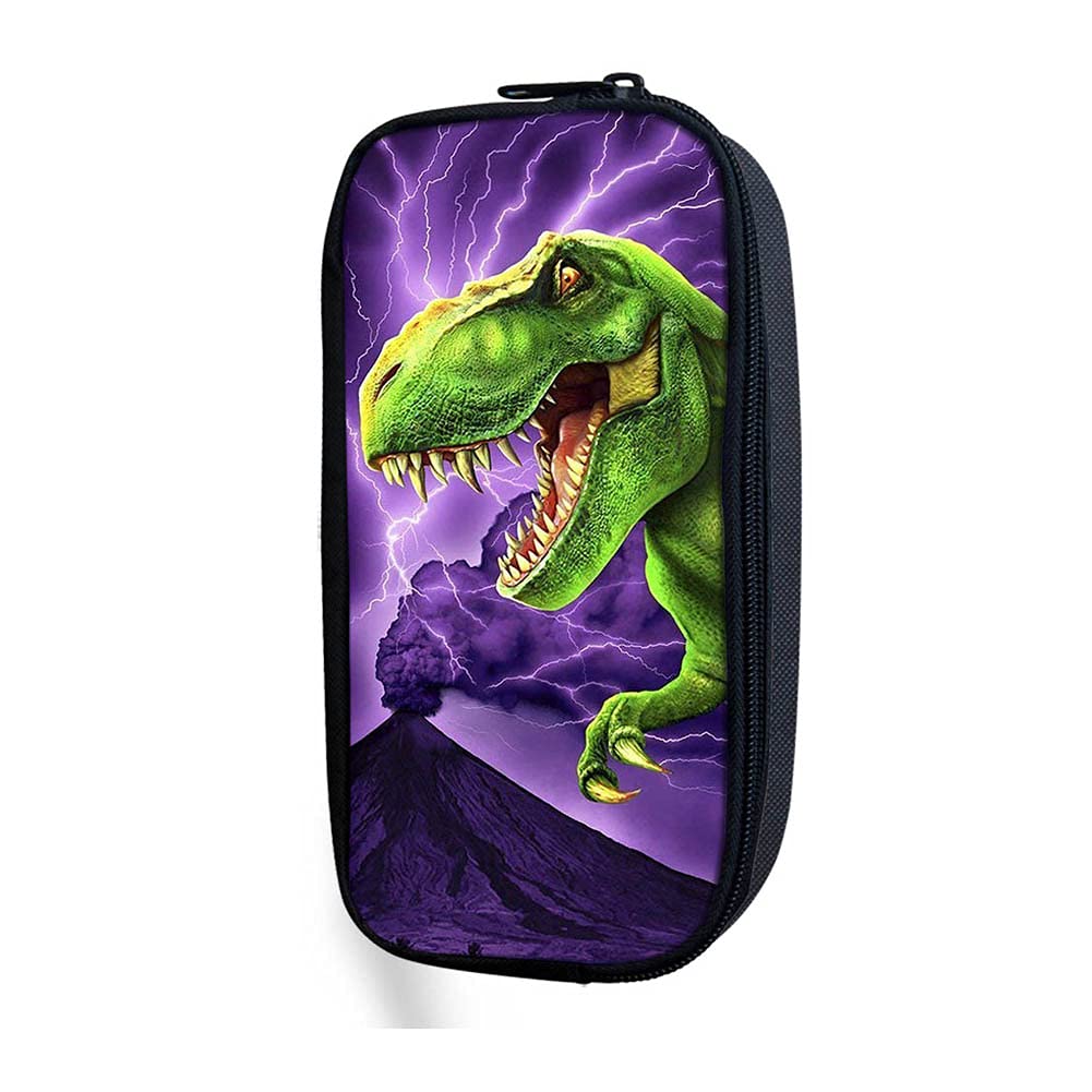 Biyejit T-rex Pencil Case Dinosaur Pen Bags Holder Stationery Cosmetic Pouch for Young Students Teenage Girls Boys