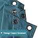 H.VERSAILTEX Linen Blackout Curtain 96 Inches Long for Bedroom/Living Room Thermal Insulated Grommet Linen Curtain Drapes Primitive Textured Burlap Effect Window Drapes 1 Panel - Heather Aegean Blue