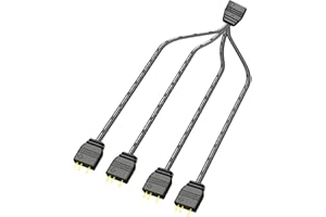 1 to 4 Argb Splitter 5v 3pin Pc Motherboard RGB Fan Socket Multi Connectors Cable