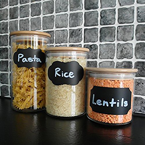 Chalkboard Labels, 75PCS Alloyseed Reusable Waterproof Chalkboard Stickers Erasable for Labeling Kitchen Pantry,Spice Jars Glass Bottles, Great Organizing Label for Your Home and Office - Thumbnail 4
