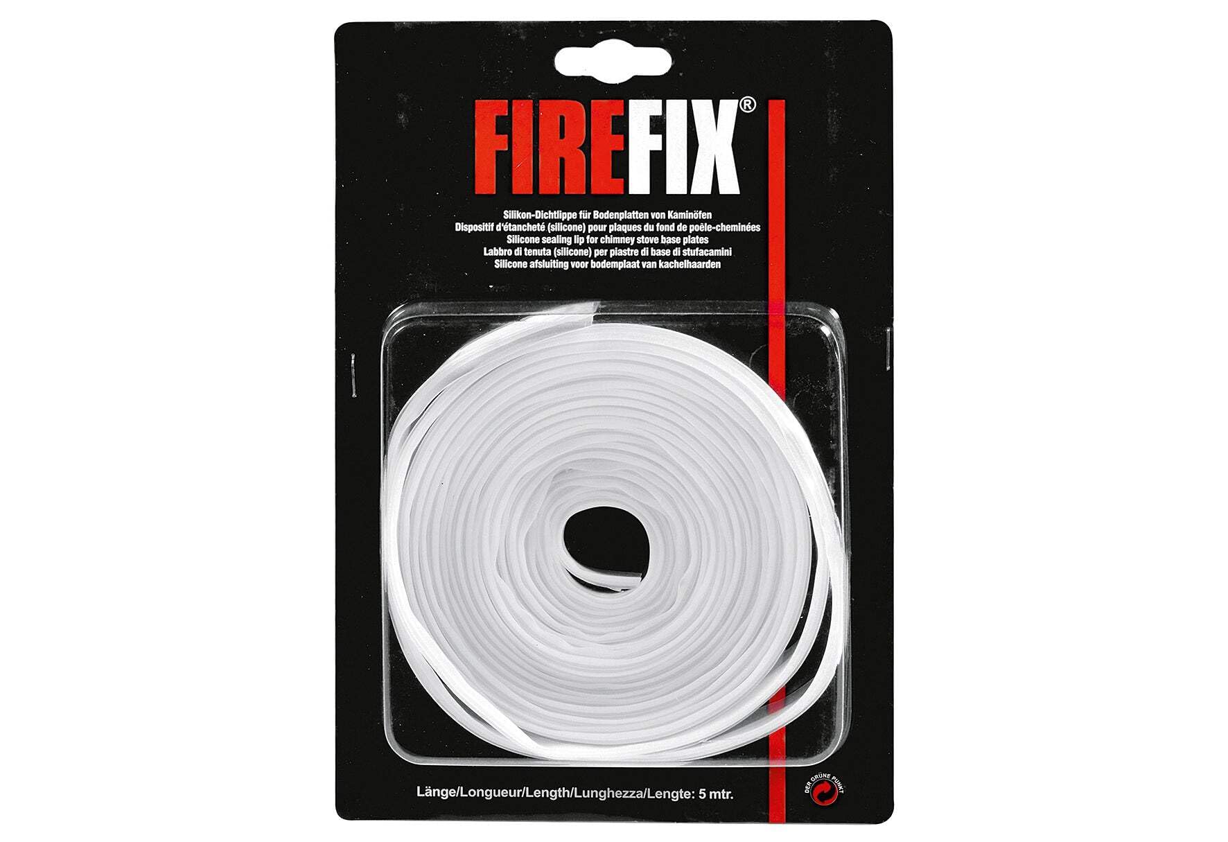 FIREFIX 1950/D Silicone Sealing Lip for Glass Base Panels Transparent