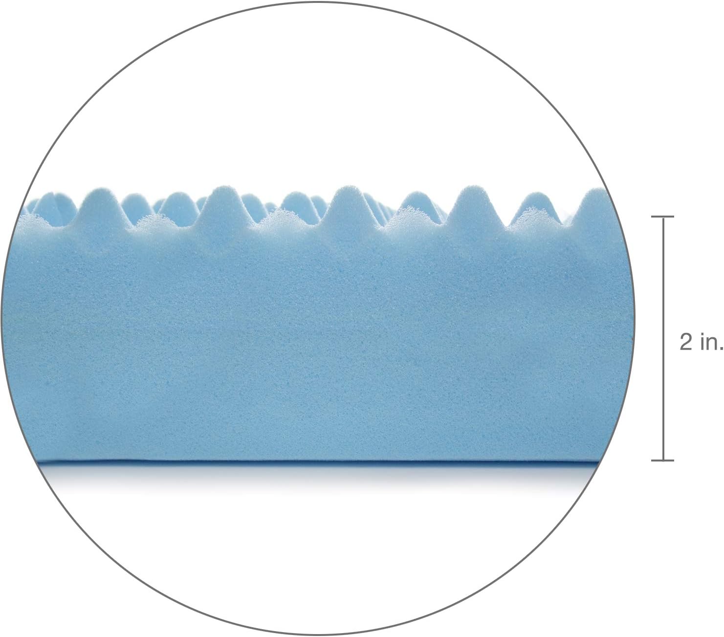 Duro-Med Foam Bed Topper, Hospital Bed Pad, Foam Bed Pad, Soft Foam Bed Topper for Support, Blue, Made in the USA, 33 x 72 x 2 Inch: Health & Personal Care