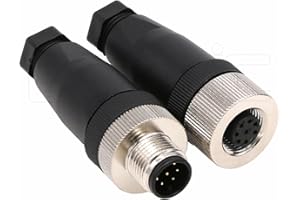Eonvic M12 8 Pin Male & Female A Code Sensor Aviation Plug Industrial Circular Connector Waterproof IP67 12mm Connector Plug Cable Adapter