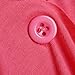 MerryFun Women's Tassels Hem Cloak Blouses Poncho Shirt Watermelon Red XL