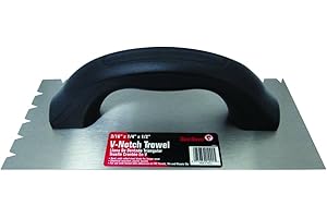 V Notch Trowel 3/16"X1/4"X1/2"