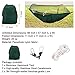 Portable Backpacking Camping Outdoor Hammock Tent Supporting up to 400 Pounds, Parachute Folding Tree Hammocks with Mosquito Net(L x W - 98 inch x 47 inch) (Dark Green)