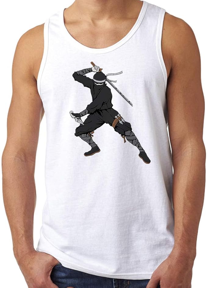 Nothingtowear Men's Japanese Ninja Ninjutsu Shinobi Martial Arts Tank