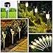 SUNNEST Solar Garden Lights Outdoor 12 Pack, LED Solar Powered Pathway Lights, Stainless Steel Landscape Lighting for Lawn, Patio, Yard, Walkway, Driveway Warm White