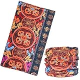 Multi-use Headband Bandana, MoKo Lightweight Sports Headwear, Seamless Breathable Moisture-wicking Headband Versatile Head Wrap, Can Use As Balaclava, Helmet Liner, Neck Gaiter & More, Boho Orange
