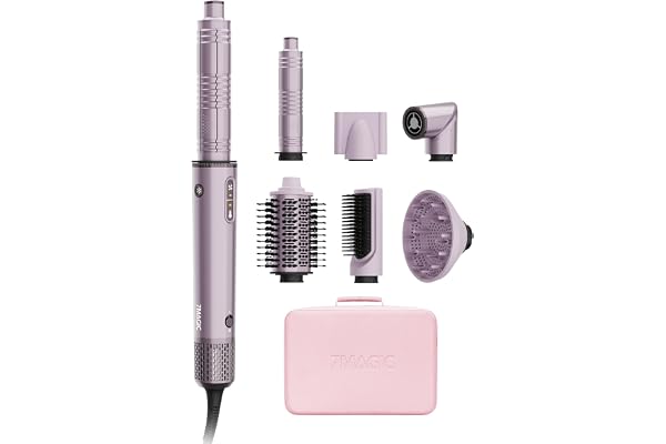 7MAGIC 7 in 1 Hair Styler & Hair Dryer Brush,110,000 RPM High-Speed Negative Ionic Hot Air Styler, 1400W Powerful Blow Dryer