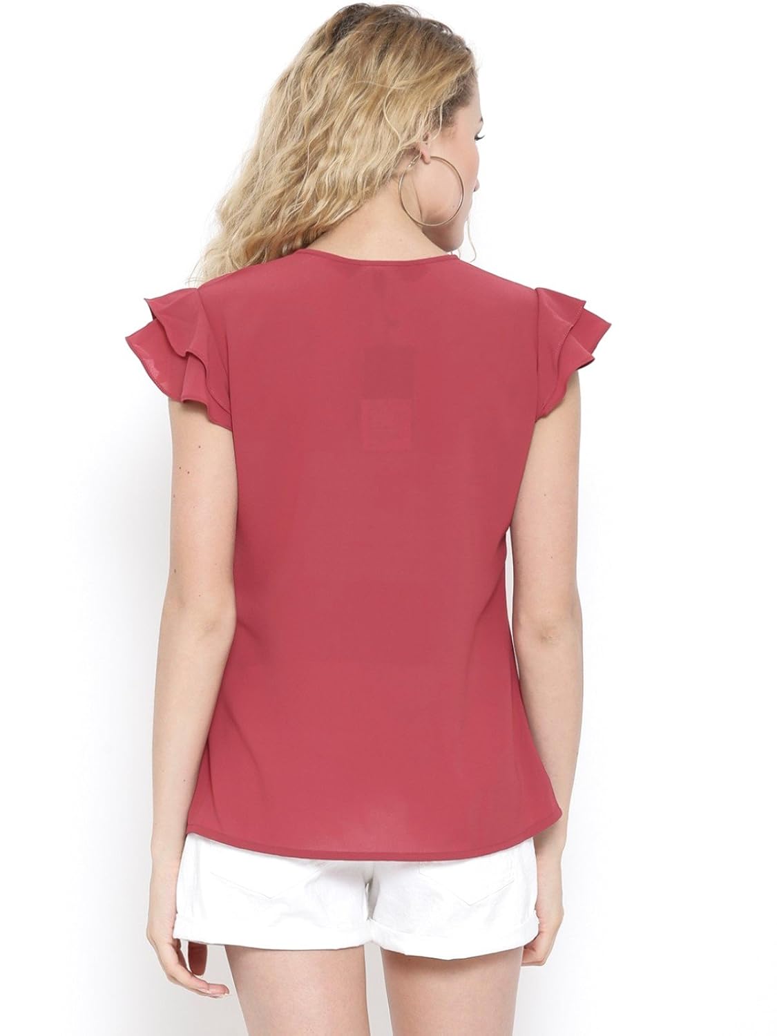 rare pink pleated top (ep1334a)