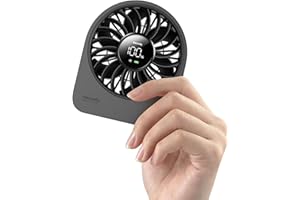 Aecooly Mini Portable Fan, Small Enough to Hold USB Desk Fan, 4 Speeds Quiet Rechargeable [11H Max Cooling Time], 180° Adjust
