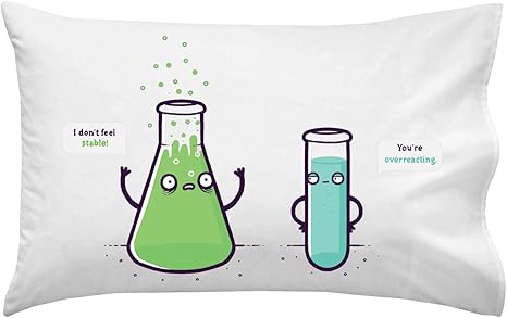 Funny Chemistry Beaker Chemicals Don't Feel Stable - Pillow Case