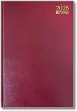 PaulStore 2026 Diary Week to View A4 A5 A6 Hard Backed Red