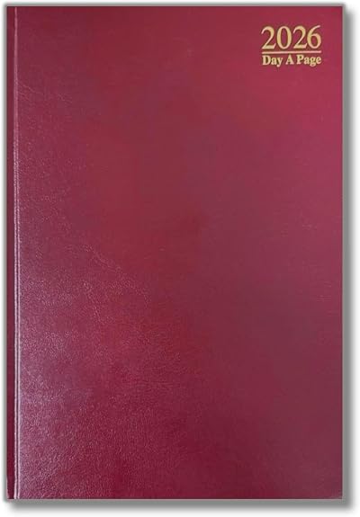 PaulStore 2026 Diary Week to View A4 A5 A6 Hard Backed Red