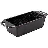 Lodge Cast Iron Loaf Pan 8.5x4.5 Inch, Black