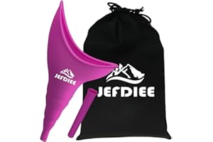 JefDiee Female Urination Device,Silicone Pee Funnel for Women,Female Urinal Women Pee Funnel Allows Women to Pee Standing Up
