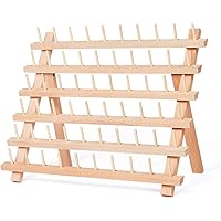 HAITRAL 60-Spool Wooden Embroidery Thread Organizer for Sewing, Quilting & Craft Activities