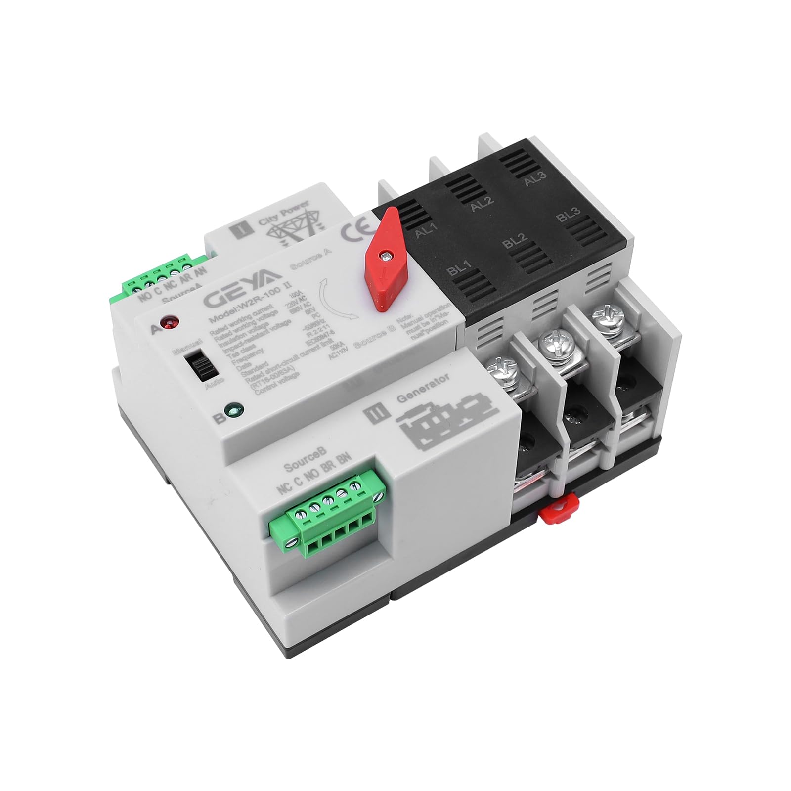GEYA G2R Din Rail 2P 63A ATS Dual Power Automatic Transfer Switch Electrical Selector Switches Uninterrupted Power 63A 110V 220V - 13