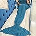 YUSHOP Adult Girls Crochet Knitted Mermaid Tail Blankets, Bedroom Sofa Sleeping Bags Blanket