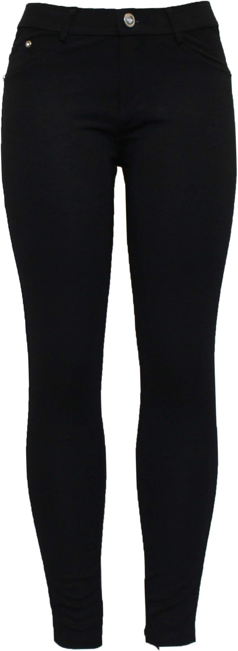 Miss Jegging Ladies Womens New Diamante Black Stretchy Jeans Jeggings Leggings UK Size 10-20