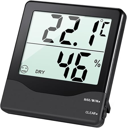 Amir Thermometre Interieur Thermometre Hygrometre Digital Moniteur De Temperature Et D Humidite Sans Fil Avec Ecran Lcd Min Max Records Indicateur De Confort Station Meteo Pour Maison Et Bureau Amazon Fr Cuisine Maison