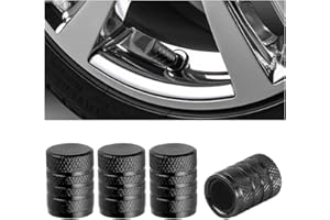 XINLIYA Car Tire Valve Stem Cap, 4PCS Aluminum Corrosion Resistant Vehicle Tyre Valve Stem Air Covers Set, Dustproof Automoti