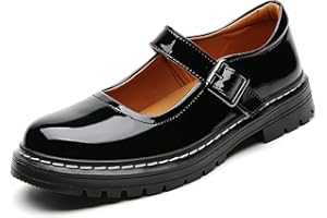 DR.XIRURUCO Mary Jane Shoes Women Platform Non-Slip Classics Round Toe Ankle Strap Comfort Casual Oxford Dress Work Mary Jane Flat Shoes