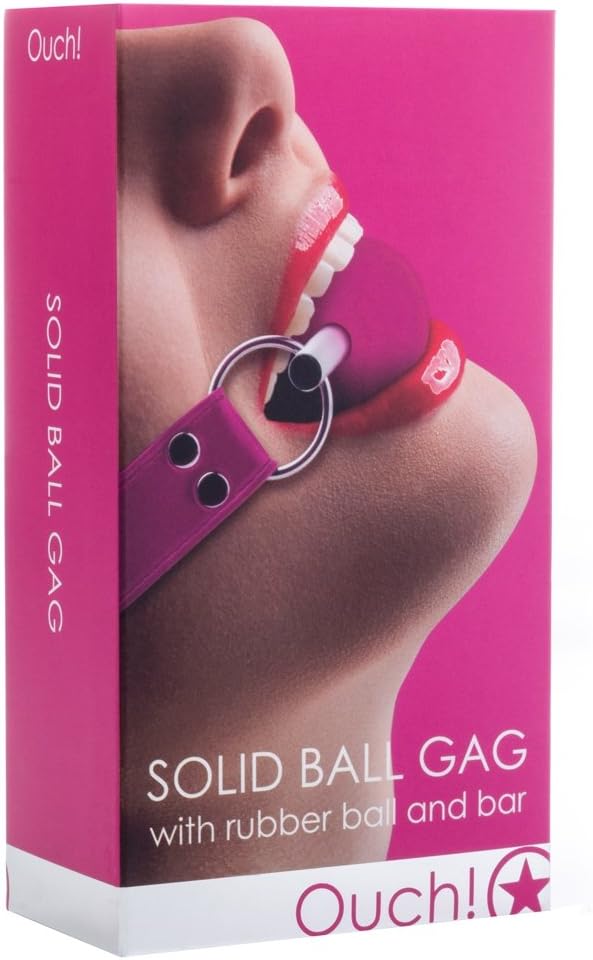 Ouch! Solid Ball Gag Restraining and Bondage Pink - Image 4