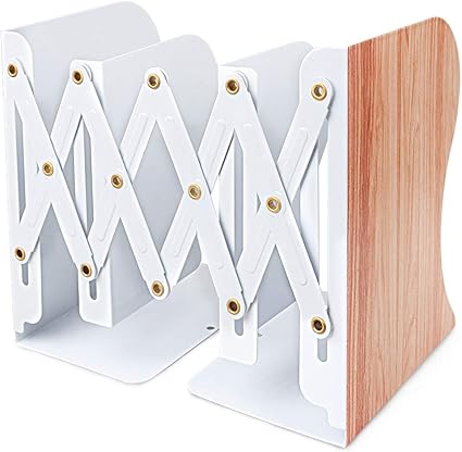 Amazon Co Jp 本立て ブックエンド 伸縮自在 ブックスタンド 卓上収納 ブックスタンド 仕切り 雑誌 新聞 書類 本 しきり板 木目柄 金属製 デスク収納 卓上本棚 文房具 オフィス用品