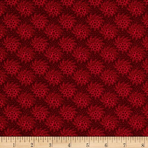 Marcus Brothers Old Sturbridge Village Bouquet Red Fabric By The Yard