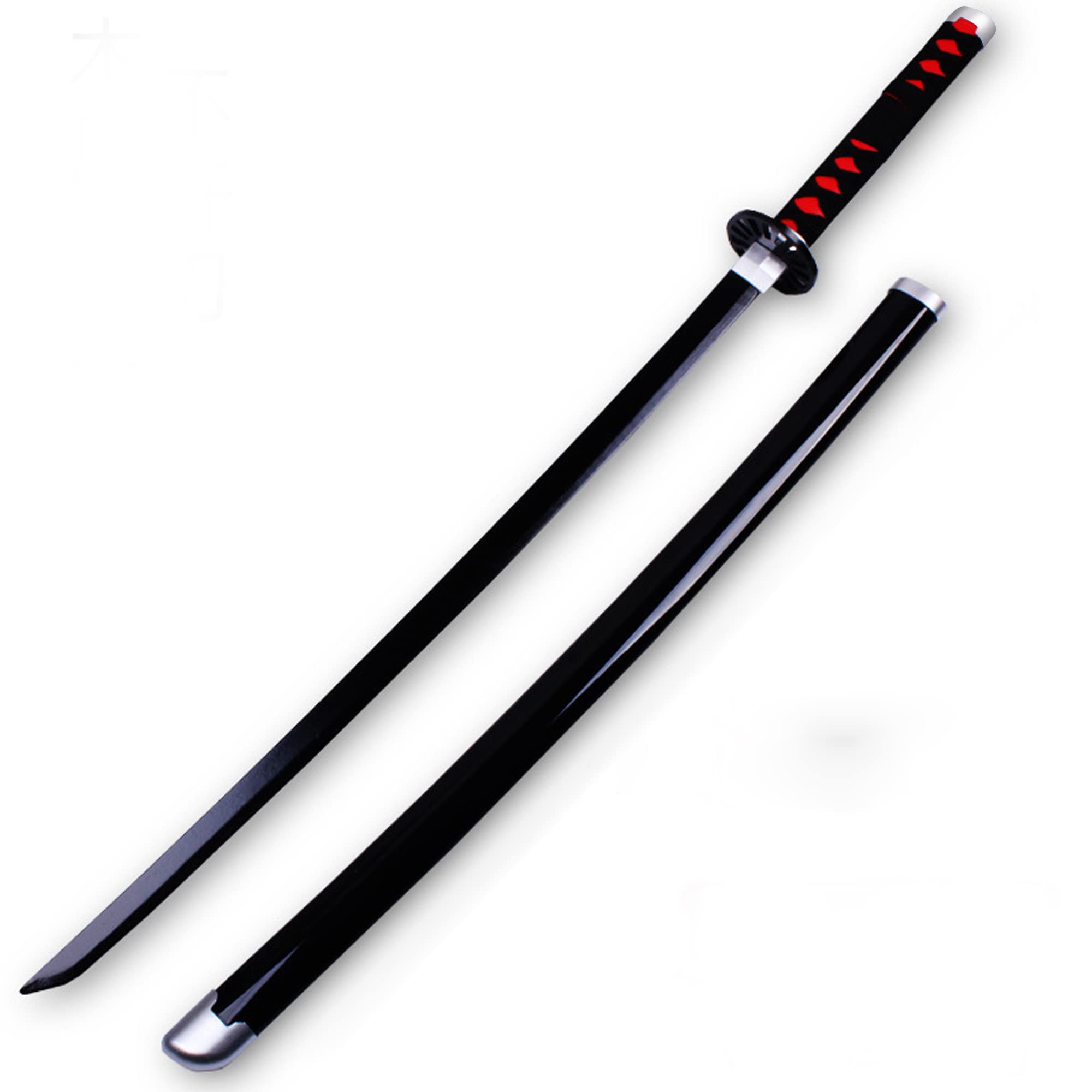 SHASHAYA Japanese Anime Sword 75cm(35in) Bamboo Samurai Sword Katana,Handmade Katana Anime Cosplay Props,Bamboo Blade Toys for Kids,Boys Girls Gift Party Favor