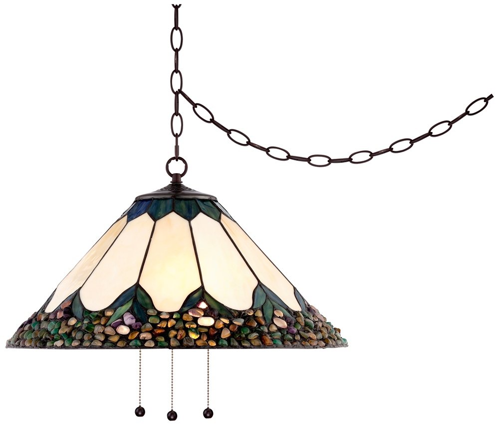 Best table lamps tiffany blue stone