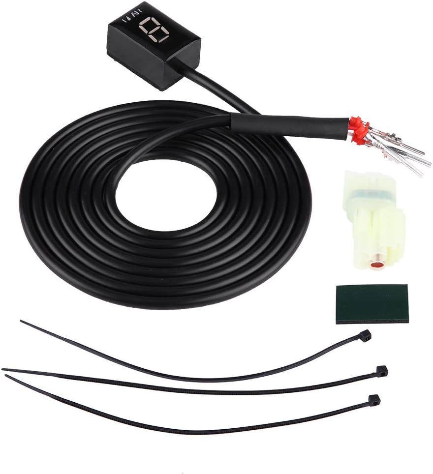 Motorcycle Gear Indicator Kit, ECU Plug Mount 6 Speed Digital Gear