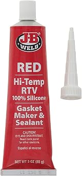 J-B Weld 31314 High Temperature RTV Silicone Gasket Maker Red 3 oz view 2