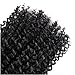 10Inch Marelybob Kinky Curly Crochet Braids Twist Hair 24Strands Afro Curly Weave Braiding Hair Synthetic Hair Extensions (10inch, 1B)
