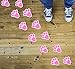 jollylife 24PCS Easter Bunny Paw Prints Home Floor Clings Decals Stickers-Party Decorations Ornaments